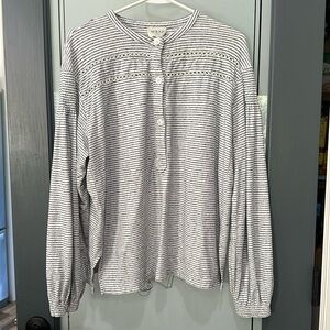 WRAP London boho style stripped blouse, with bishop sleeves 8